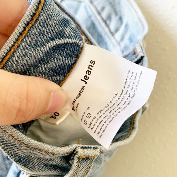 Reformation High & Skinny Miami Destroyed Jeans 30 - Picture 11 of 12